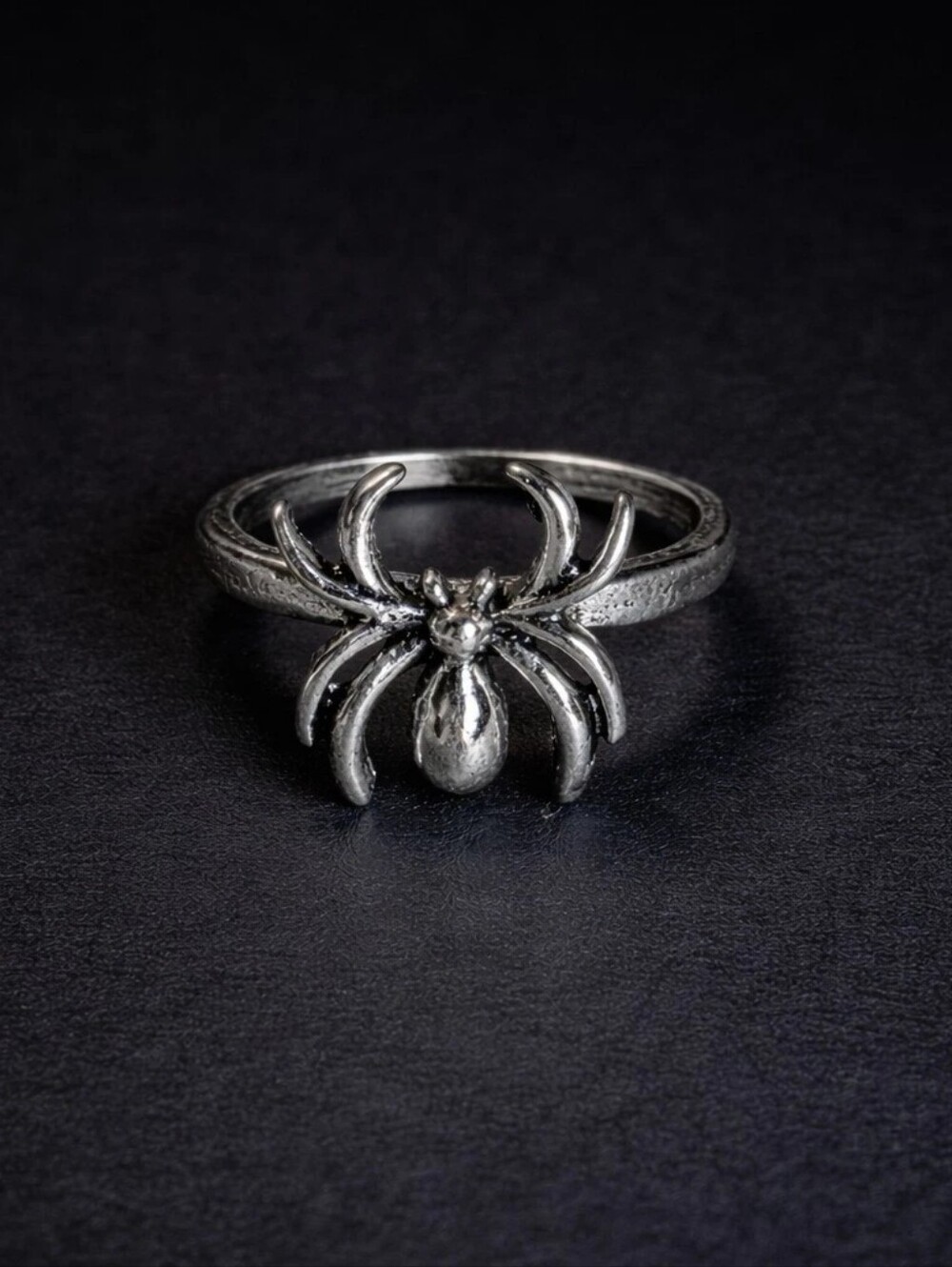 NWT Goth Punk Silver Spider Ring Size 6.5 Unisex